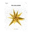 balon foliowy gwiazda 3d zloty partydeco 37 str