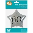 balon foliowy gwiazda 60 srebrny godan 19 str