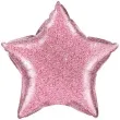 balon foliowy gwiazda brokatowa grafika rozowy qualatex 20 str