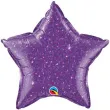 balon foliowy gwiazda crystal purpurowy qualatex 20 str