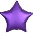 balon foliowy gwiazda fioletowy mat amscan 17 str