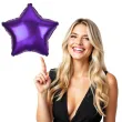 balon foliowy gwiazda fioletowy metalik godan 19 str