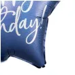 balon foliowy gwiazda happy birthday niebieski partydeco 18 5 str