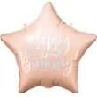 balon foliowy gwiazda happy birthday rozowy partydeco 18 5 str
