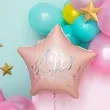 balon foliowy gwiazda happy birthday rozowy partydeco 18 5 str