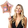 balon foliowy gwiazda holo rozowe zloto grabo 18 str