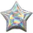 balon foliowy gwiazda holograficzna srebrny amscan 17 str
