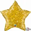 balon foliowy gwiazda holograficzna zloty qualatex 20 str