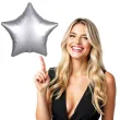 balon foliowy gwiazda satynowa srebrny amscan 17 str