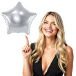 balon foliowy gwiazda srebrny metalik 27 str