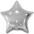 balon foliowy gwiazda srebrny partydeco 19 str