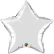 balon foliowy gwiazda srebrny qualatex 20 str