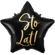 balon foliowy gwiazda sto lat czarny partydeco 18 5 str