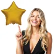 balon foliowy gwiazda zloty flexmetal 4 str