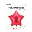 balon foliowy gwiazdka czerwony satynowy partydeco 19 str