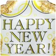 balon foliowy gwiazdka z brokatem happy new year sylwester jix 20 str