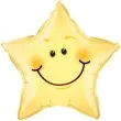 balon foliowy gwiazdka z usmiechem qualatex 20 str