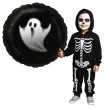 balon foliowy halloween duch czarny 18 rnd