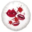 balon foliowy halloween i krwawe usta bialy 18 rnd