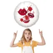 balon foliowy halloween i krwawe usta bialy 18 rnd