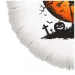 balon foliowy halloween szkielet i zachod slonca bialy 18 rnd