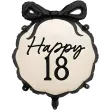 balon foliowy happy 18 kokardka dekoracja na 18 urodziny osiemnastke kremowy 20 9 shp