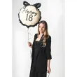balon foliowy happy 18 kokardka dekoracja na 18 urodziny osiemnastke kremowy 20 9 shp