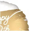 balon foliowy happy 40th birthday glamour dekoracja na 40 urodziny bialo zloty 18 rnd