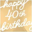 balon foliowy happy 40th birthday glamour dekoracja na 40 urodziny bialo zloty 18 rnd