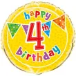 balon foliowy happy 4th birthday unique 18 rnd