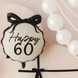 balon foliowy happy 60 kokardka dekoracja na 60 urodziny szescdziesiatke kremowy 20 9 shp