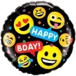 balon foliowy happy bday emotki qualatex 18 rnd