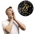 balon foliowy happy birthday 18 b c czarno zloty godan 18 rnd