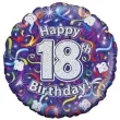 balon foliowy happy birthday 18 fioletowy oaktree 18 rnd