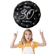 balon foliowy happy birthday 30 b c czarno srebrny godan 18 rnd