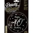 balon foliowy happy birthday 40 b c czarno srebrny godan 18 rnd