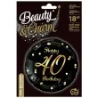 balon foliowy happy birthday 40 b c czarno zloty godan 18 rnd