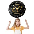 balon foliowy happy birthday 60 b c czarno zloty godan 18 rnd