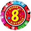 balon foliowy happy birthday 8 urodziny flexmetal 18 rnd
