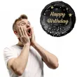 balon foliowy happy birthday b c czarno zloty godan 18 rnd