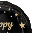 balon foliowy happy birthday b c czarno zloty godan 18 rnd