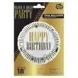 balon foliowy happy birthday bialy zloty godan 18 rnd