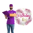balon foliowy happy birthday birthday girl rozowy folat 18 rnd