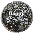 balon foliowy happy birthday black unique 18 rnd