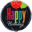 balon foliowy happy birthday czarny unique 18 rnd
