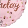 balon foliowy happy birthday dekoracja na urodziny rozowy amscan 18 rnd