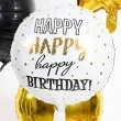 balon foliowy happy birthday dots bialo zloty folat 18 rnd