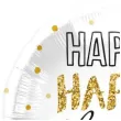 balon foliowy happy birthday dots bialo zloty folat 18 rnd