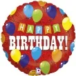 balon foliowy happy birthday holo czerwony grabo 18 rnd