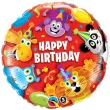 balon foliowy happy birthday jungle party qualatex 18 rnd